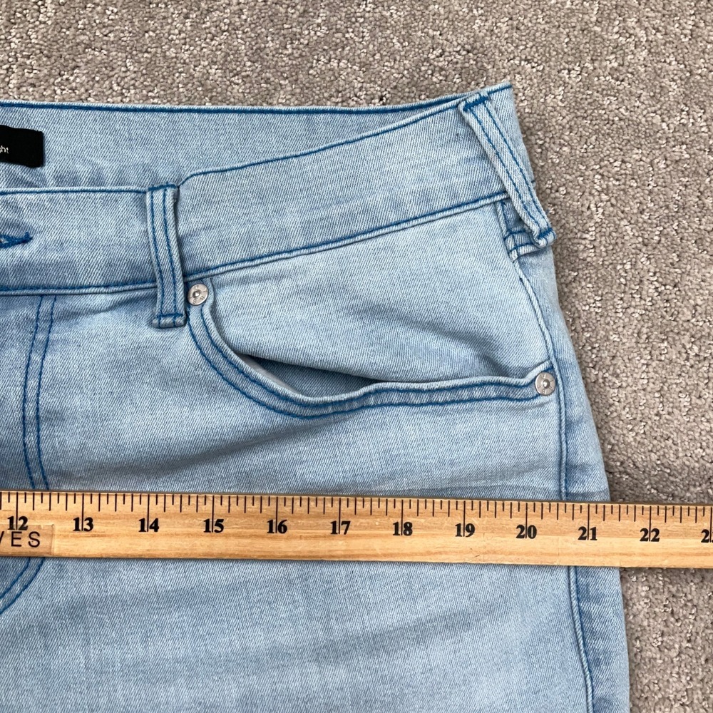 True Religion Ricky Jeans Mens 34 Blue Fade Relaxed Straight Flap Pocket Denim - Picture 7 of 12